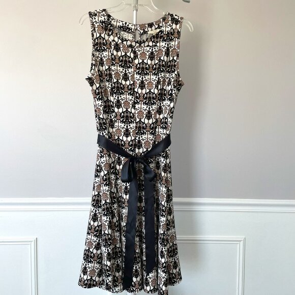 Haani Dresses & Skirts - Haani Waffle Weave Fit & Flare Dress White, Black & Brown XL Plus Size